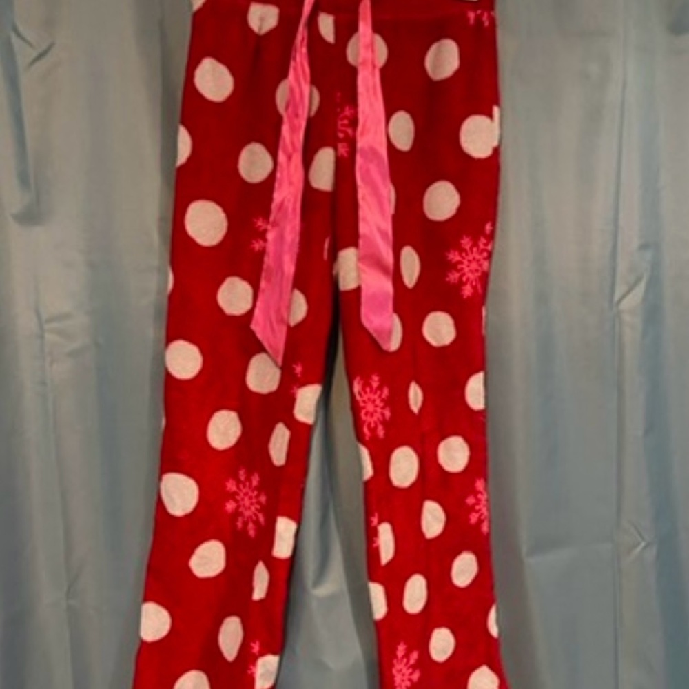 Justice Red and White Polka Dot Kids Pajama Bottoms